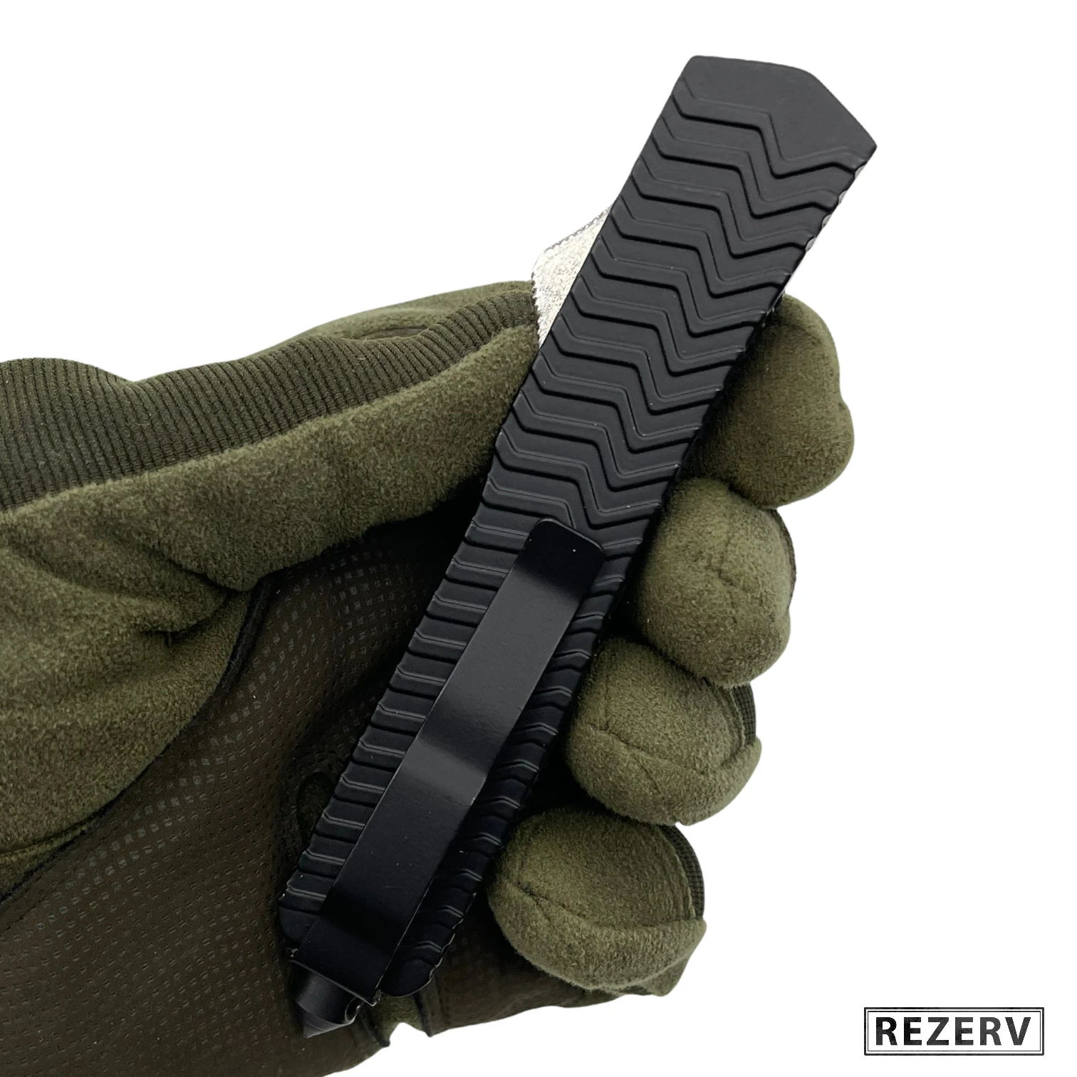 Нож кнопочный фронтальный &quotМамба&quot автоматический складной сталь 420 корпус