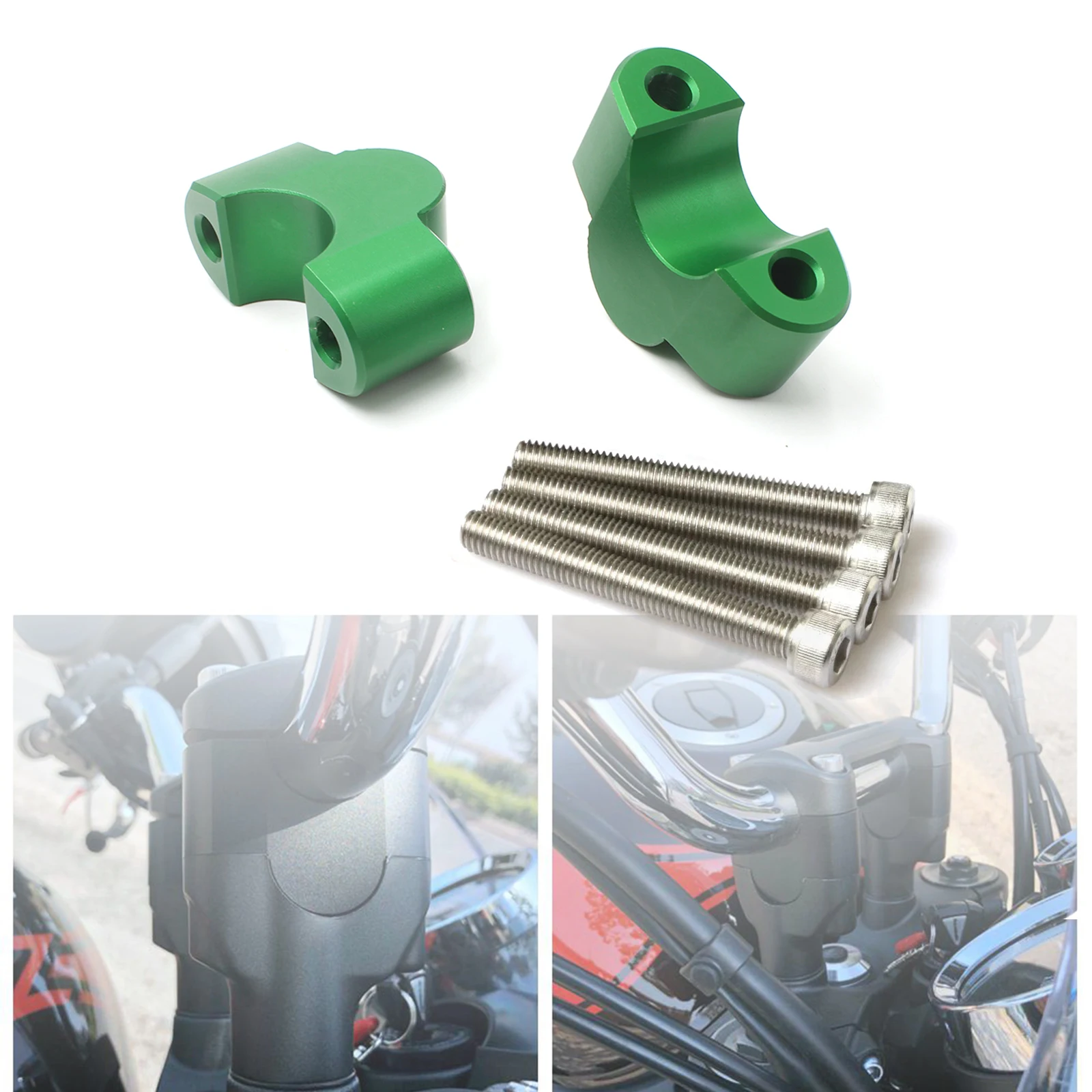 

Motorcycle Handle Bar Clamp Raised Extend Handlebar Mount Riser for Kawasaki Z900RS 2018 2019