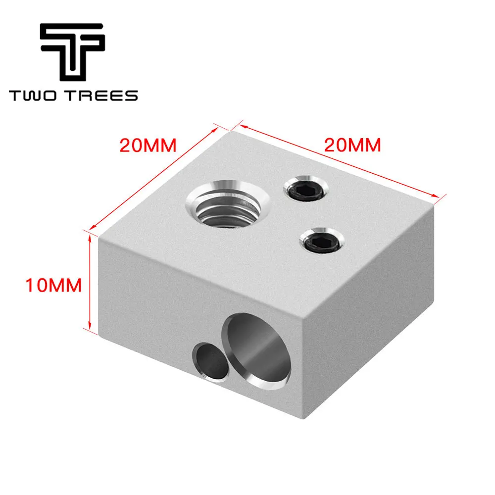 Обогревательный блок Twotrees MK7 MK8 для печатающей головки 20*20*10 20x20x10 мм 3D принтера |