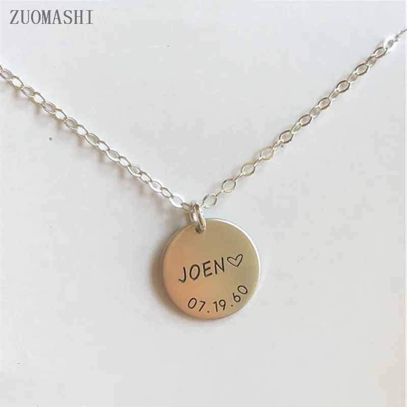 Ожерелье с индивидуальной гравировкой на годовщину и дату | Украшения аксессуары