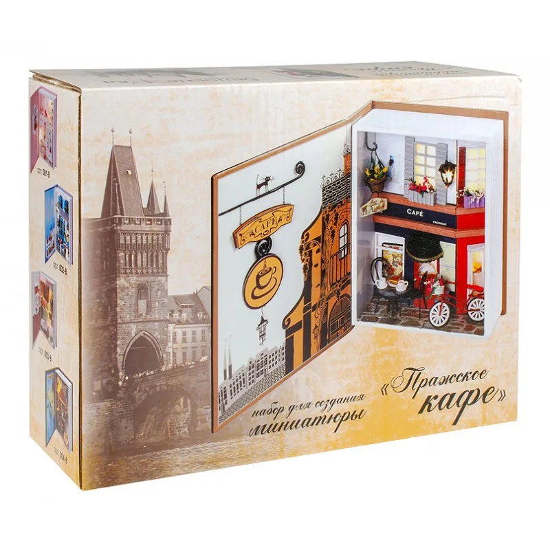 Roombox (румбокс). Набор для создания миниатюы Белоснежка &quot Пражское кафе&quot 005