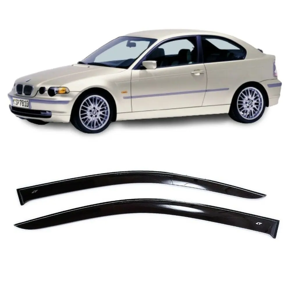 Дефлекторы окон Cobra Tuning B24201 на авто BMW 3 Compact (E46) 2001 2005 2 шт./комп. ветровики от дождя