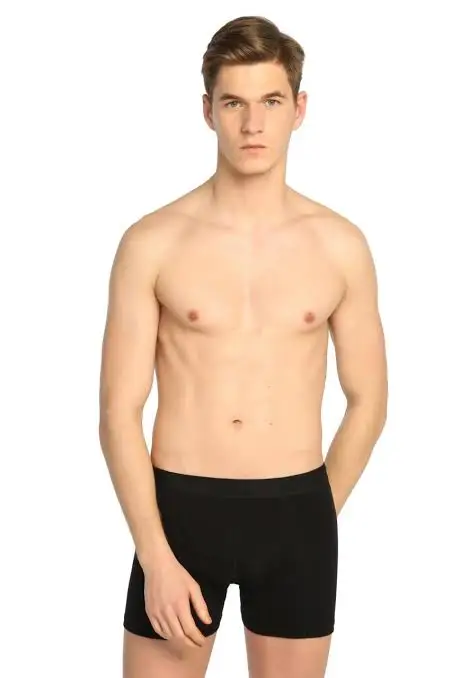 6'l I Paket Tutku Penye Düz Erkek Boxer