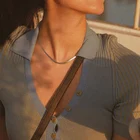 Женское Ожерелье-чокер с золотым лезвием, сексуальная плоская цепочка-змейка, подарок XL222