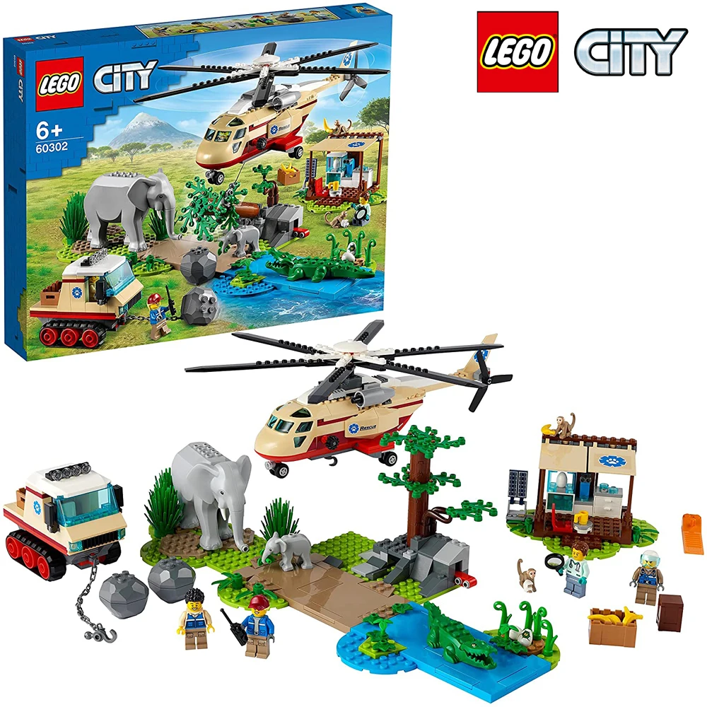 

Конструктор LEGO City для спасения дикой природы 60302, креативная игрушка, подарок для детей (525 шт.), оригинальные товары