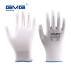 6 пар, белая защитная Рабочая перчатка из полиэстера EN388, горячая Распродажа ГМГ, сертификат CE, 6 пар