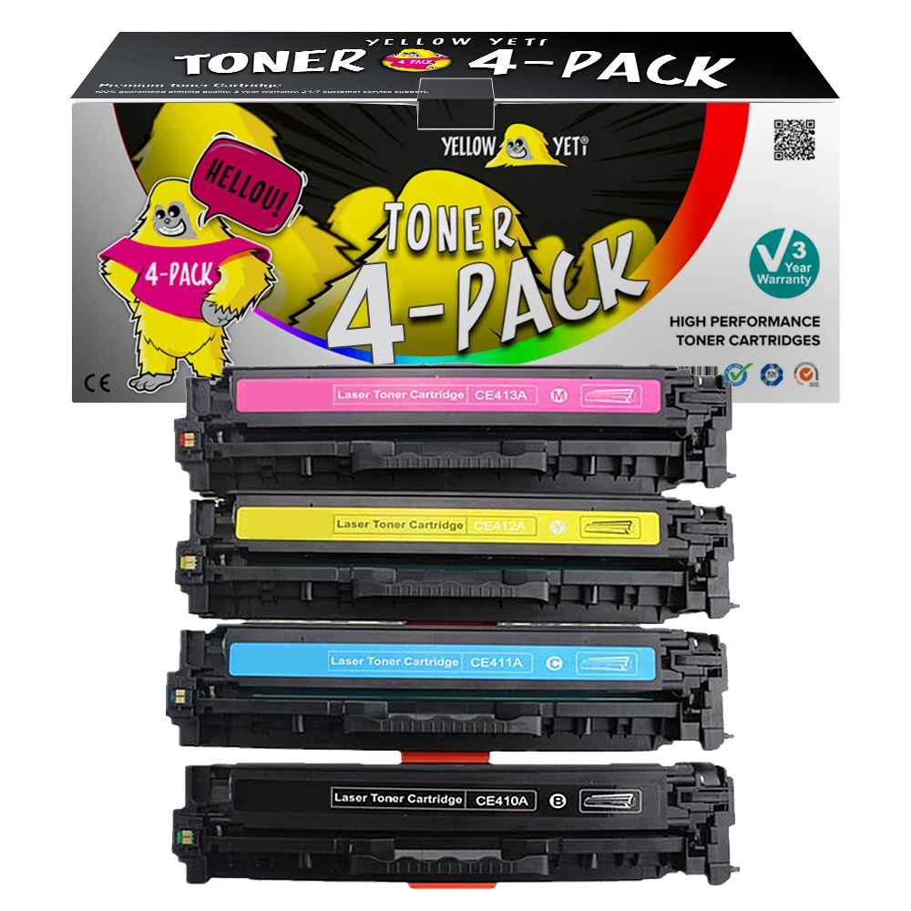 4 шт. картриджи с тонером для принтера HP CE410A CE411A CE412A CE413A LaserJet Pro 400 M451nw M451dn M451dw MFP