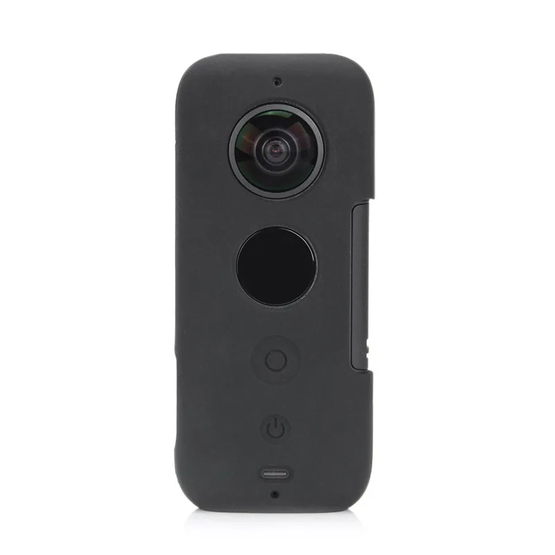 Силиконовый защитный чехол для экшн камеры Insta360 One X с защитной крышкой