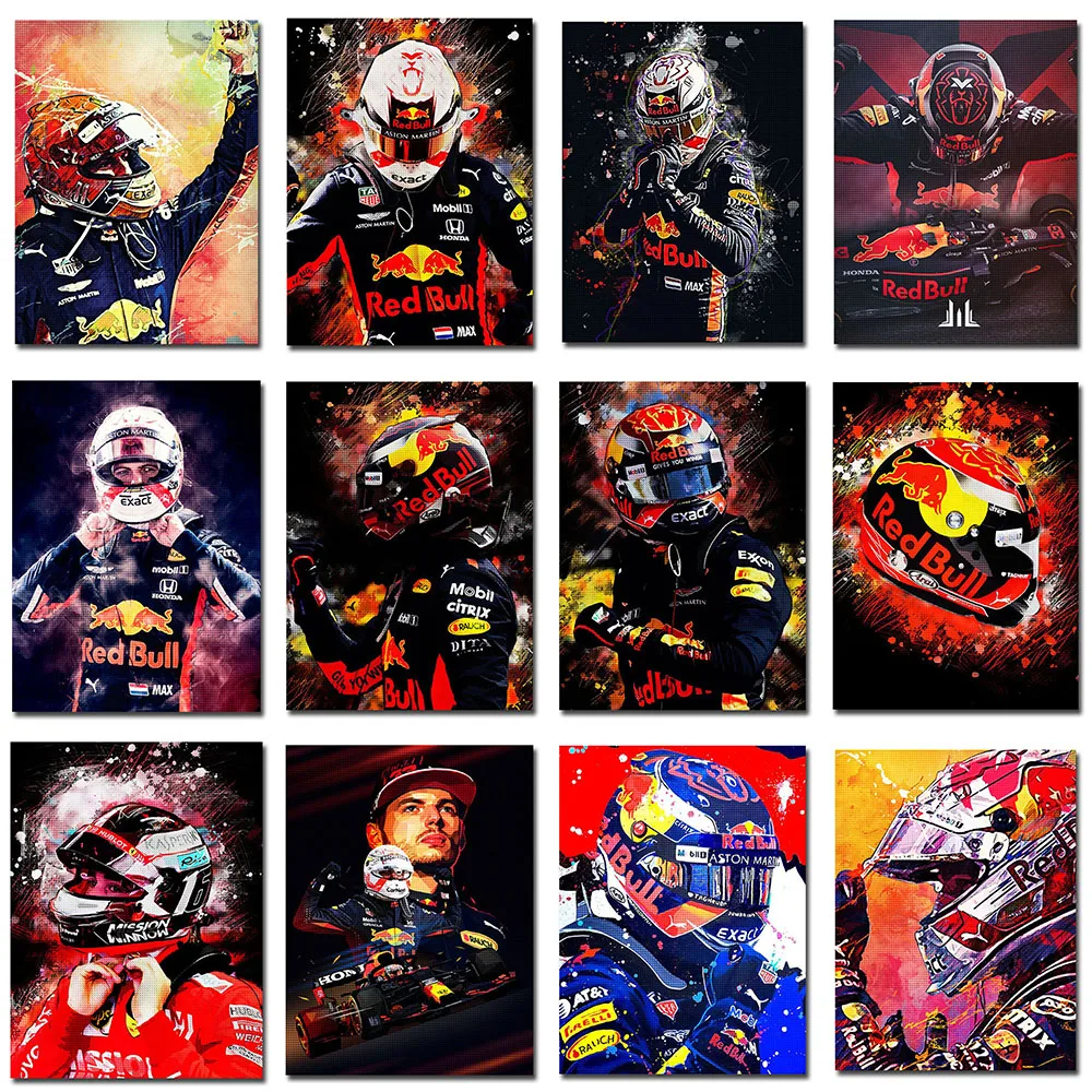 

NEW 5D Diy Diamond Painting Max Dutch Racer Full Drill Rhinestones Embroidery F1 Mosaic Cross Stitch Anniversary Home Decor