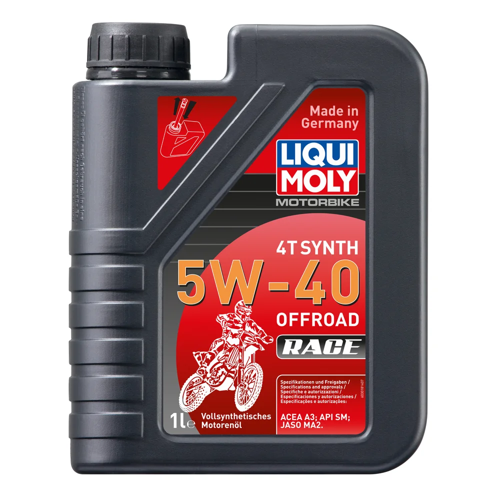 Синтетическое моторное масло для 4-тактных мотоциклов Motorbike 4T Synth Offroad Race 5W-40 1л -