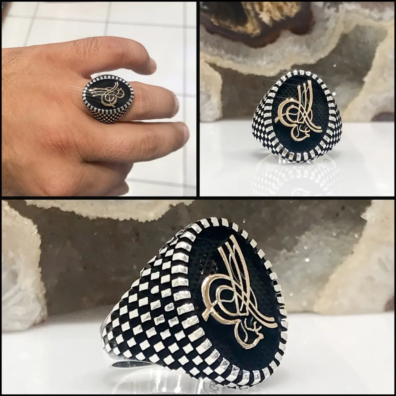 Специальное качественное серебряное мужское кольцо Османской тугры|Кольца| |