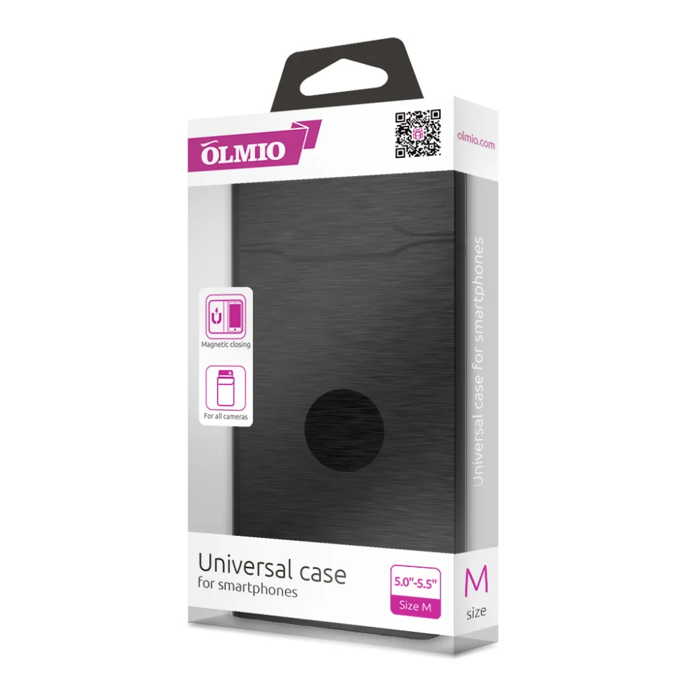 Case flip cover universal for smartphones Olmio ПР038753 5.0 &quot-5.5&quot phone accessories case leather | Мобильные телефоны и