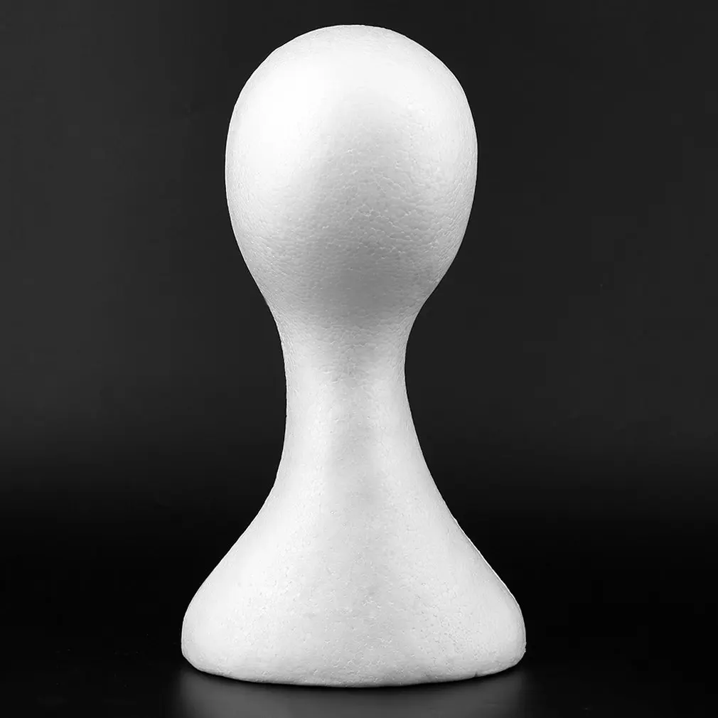 

1pcs Female Styrofoam Foam Mannequin Head Model Hat Glasses Display Foam Manikin Head Model Hat Wig Styling Display Stand Rack