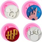 Силиконовые формы для ключей, форма для ключей с рисунком из мультфильма Замок, Яблоко, Клоун, молд, Микки Маус, из эпоксидной смолы