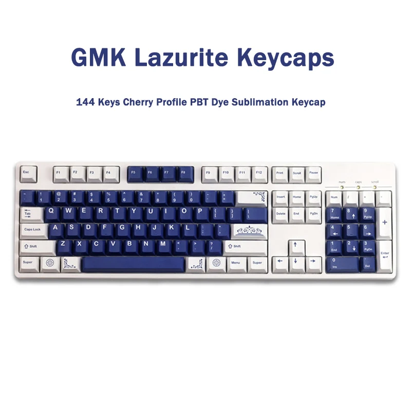 

144 Keys GMK Lazurite Keycaps Cherry Profile PBT Dye Sublimation Mechanical Keyboard Keycap For MX Switch 61/64/68/884/87/980