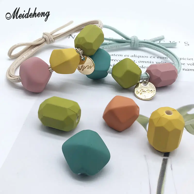 Acrylic DIY Stone Diamond Cylinder Beads for Jewelry Making Autumn Winter Color Through Hairpin Headdress Hole Loose Beads  | Украшения