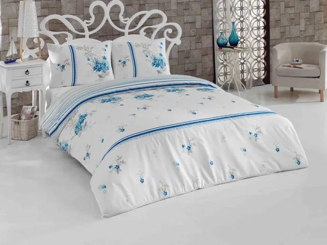 

Ranforce Bedroom Double Duvet cover set Pnto Blue 100 cotton 289284128