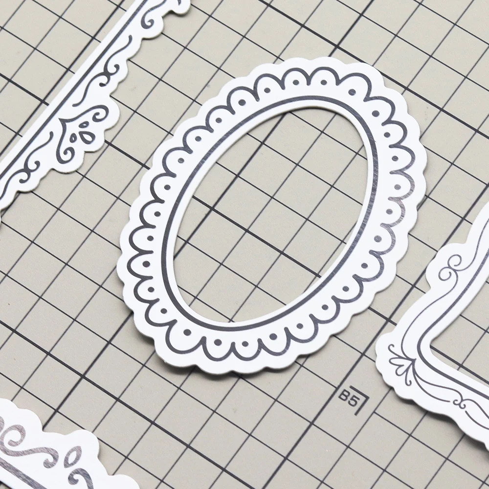 Creative Path Chipboard Doodle Frames Self-Adhesive Sticker Embellishment Foil Design Scrapbooking Cardmaking Journal Decoration