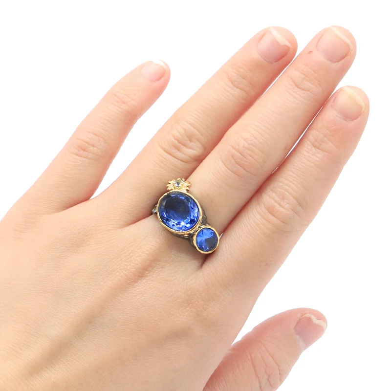 24x15 мм в неоготическом стиле создан фиолетовый танзанит турмалин для Для женщин