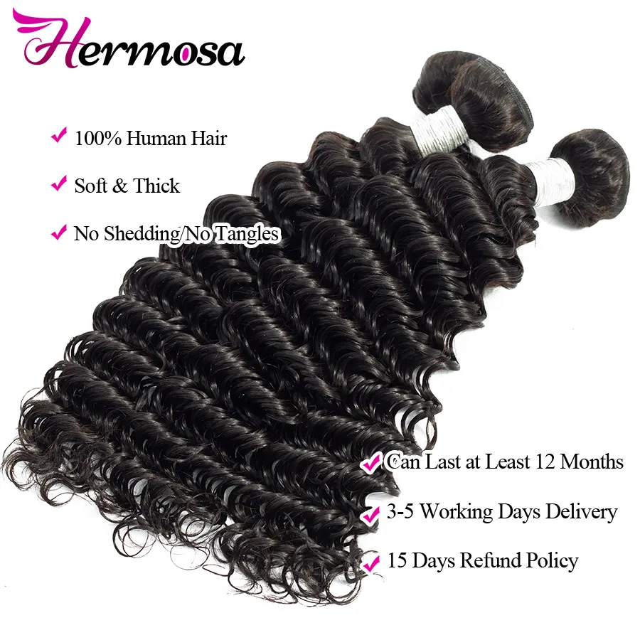 Hermosa бразильские пучки глубоких волн с закрытием двойные уток Remy человеческие