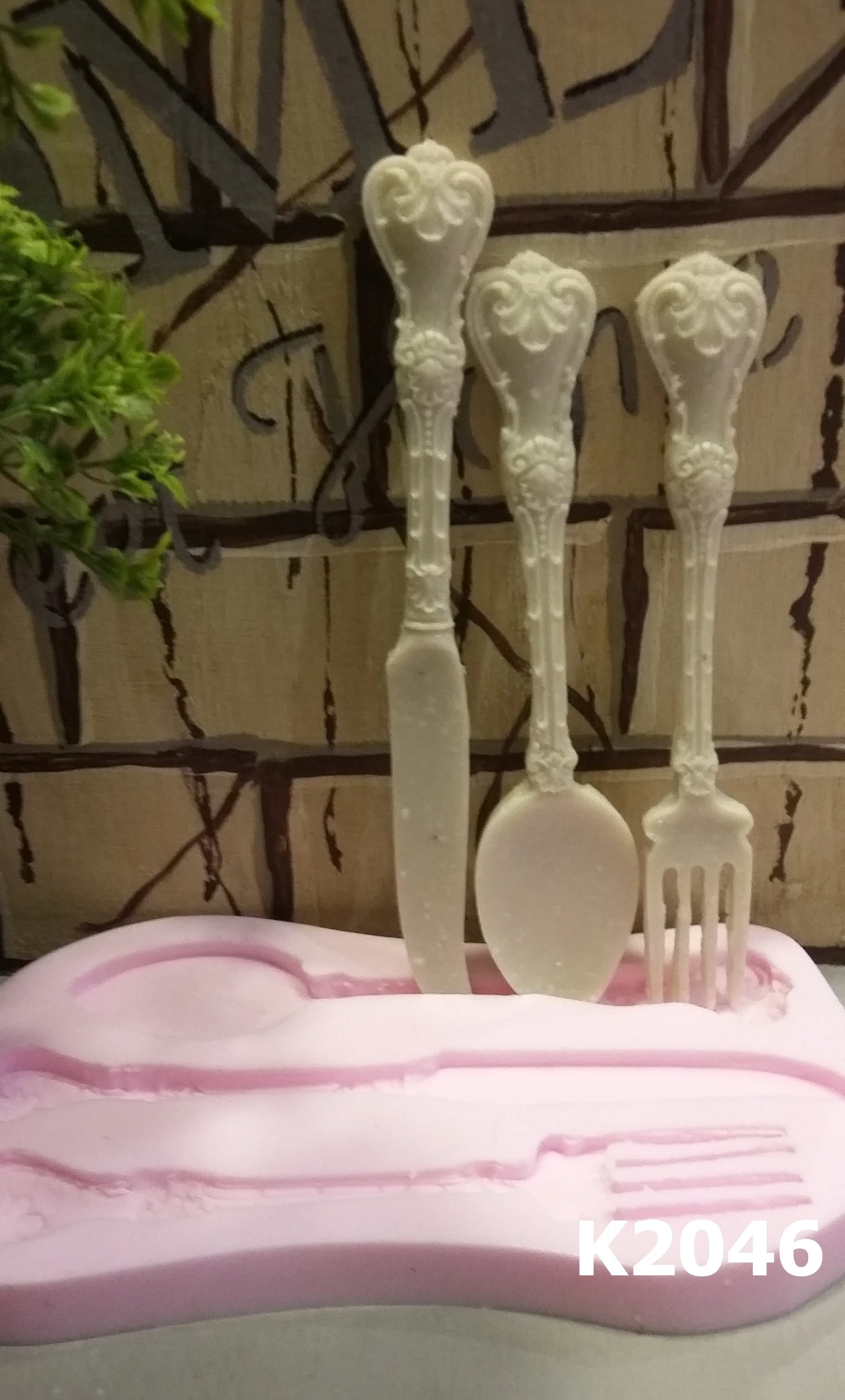Molde de silicona para cuchara, tenedor y cuchillo-0