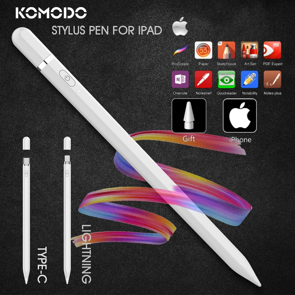 

Стилус для Apple Pencil 2, стилус Gen для iPad, стилус для рисования для iPad 2021, 2020, 2019, 2018 с дисплеем питания