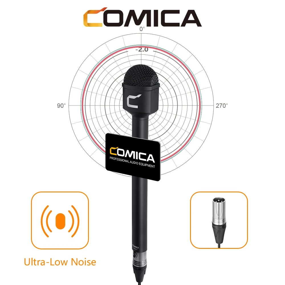 

Comica HRM-C Handheld Dynamic Omni Microphone XLR Interview Mic for DSLR Cameras Camcorder Smartphone Report Presentation Speech