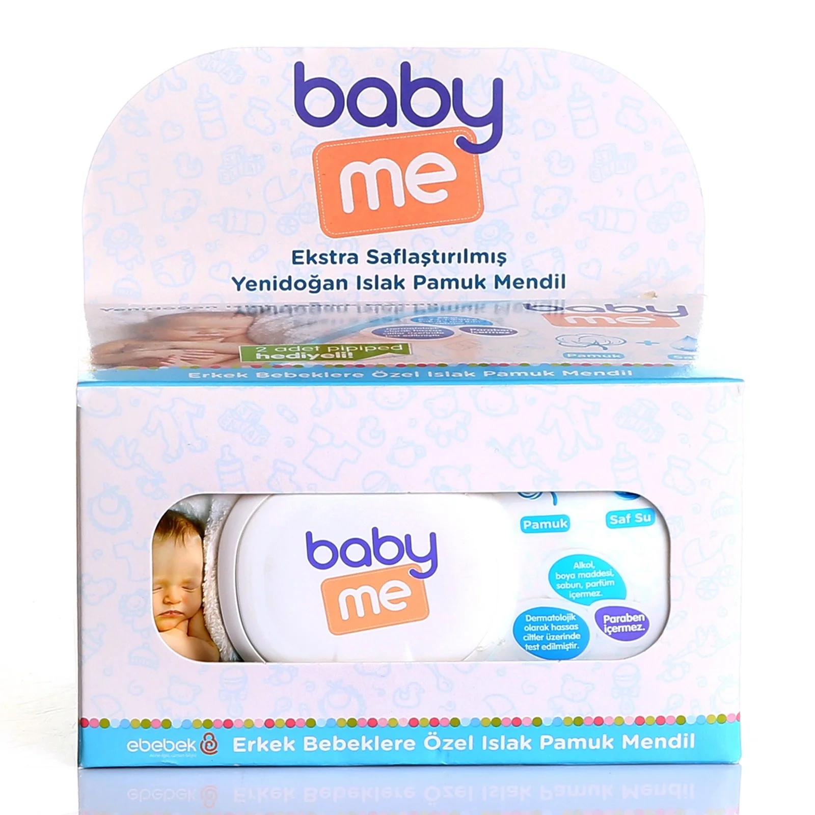 Ebebek Детские & me для новорожденных маленьких мальчиков хлопок влажные салфетки 3x40