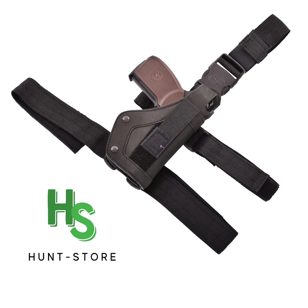 Кобура набедренная для пистолета Макарова Вальтер ХСН из натуральной кожи