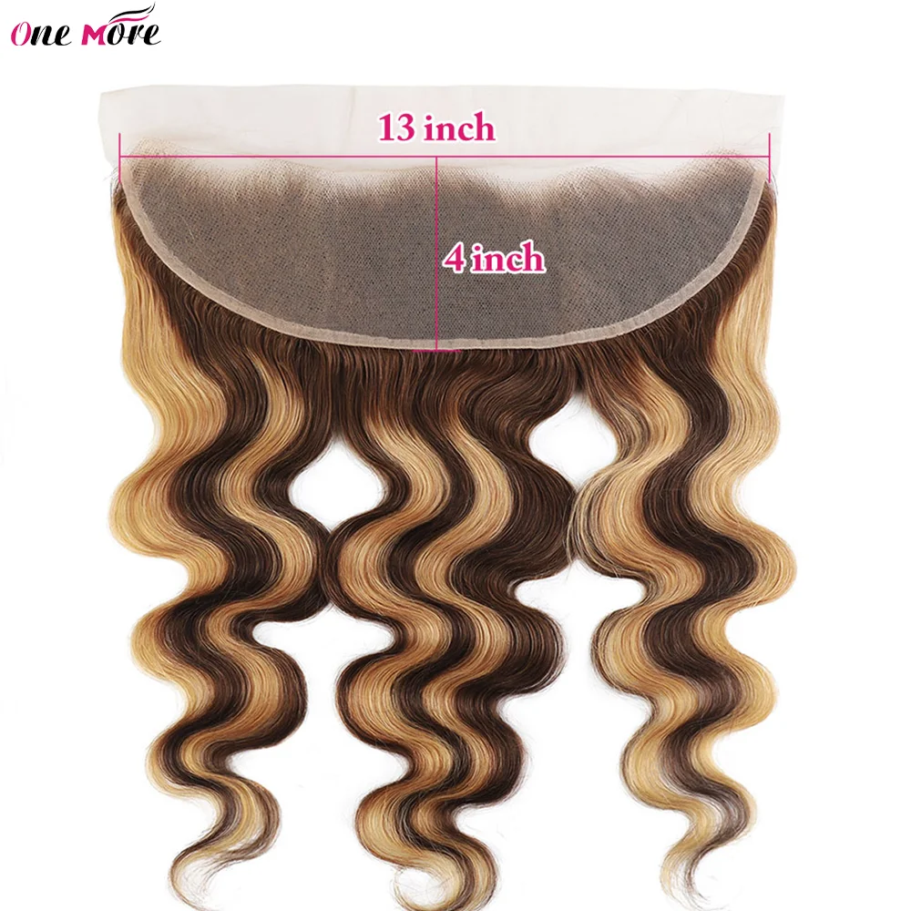 4 27 Highlight Body Wave Lace Frontal 13X4 Lace Closure Transparent Lace Closure 4X4 Lace Frontal For Women Human Hair Remy Hair