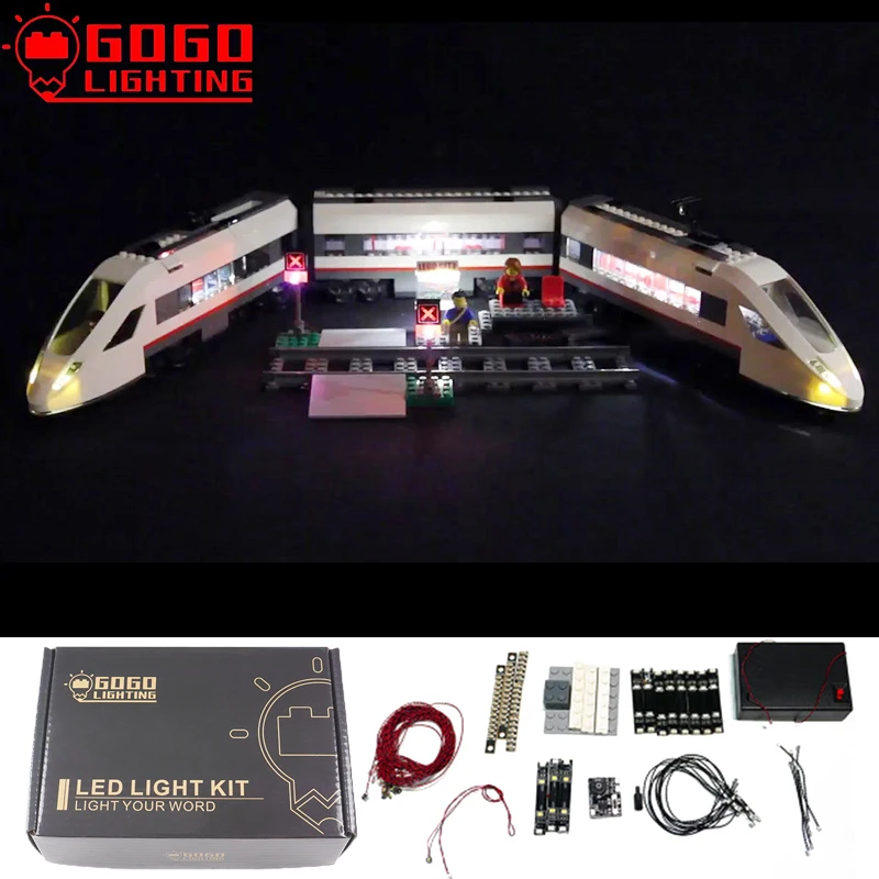 

GOGOLIGHTING Brand LED Light Up Kit For Lego 60051 Super High-Speed Rail City Train Blocks Lamp Set Toys(Only Light No Model)