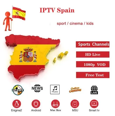 1 год подписки Европа IP tv Испания с испанскими каналами M3U код VLC для Smart tv Box Android IOS
