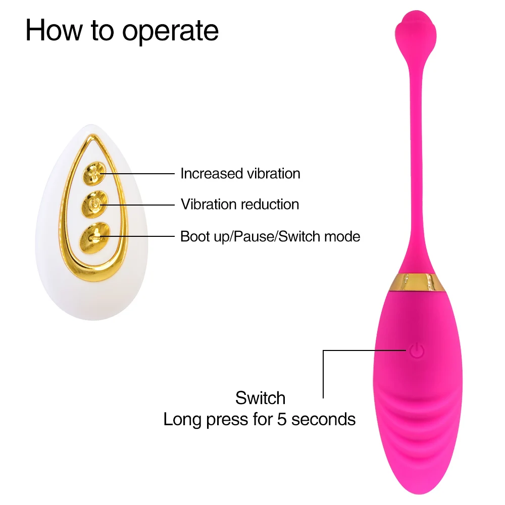 Вибратор для женщин с беспроводным пультом дистанционного управления 10