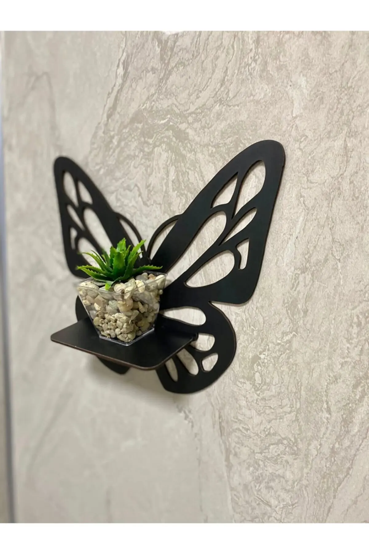 3 шт. декоративная настенная стойка в виде бабочки черный подсвечник украшения