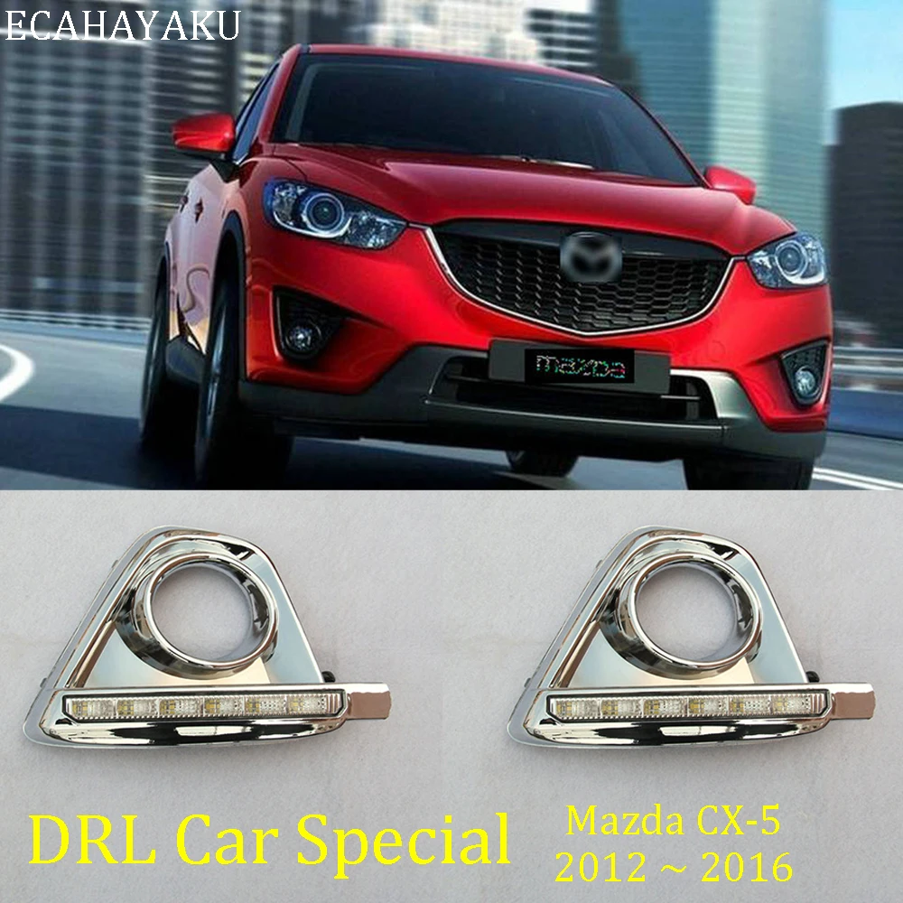 ECAHAYAKU 1 комплект светодиодный DRL Дневной светильник Водонепроницаемый IP67 для Mazda