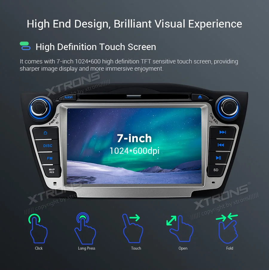 XTRONS 7-дюймовый Android 10 0 Octa Core автомобильный DVD-плеер GPS для Hyundai IX35 Tucson радио OBD TPMS 4 ГБ