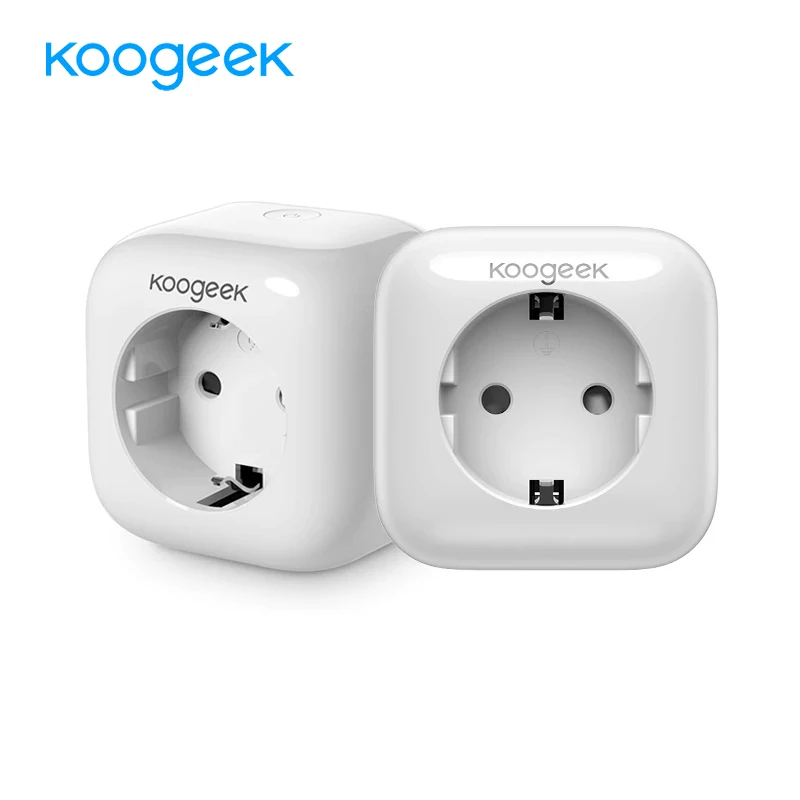 Koogeek 2 шт./лот умная розетка Wi-Fi разъем для HomeKit Alexa Google Assistant Siri управление Умный дом Разъем питания энергии монитор