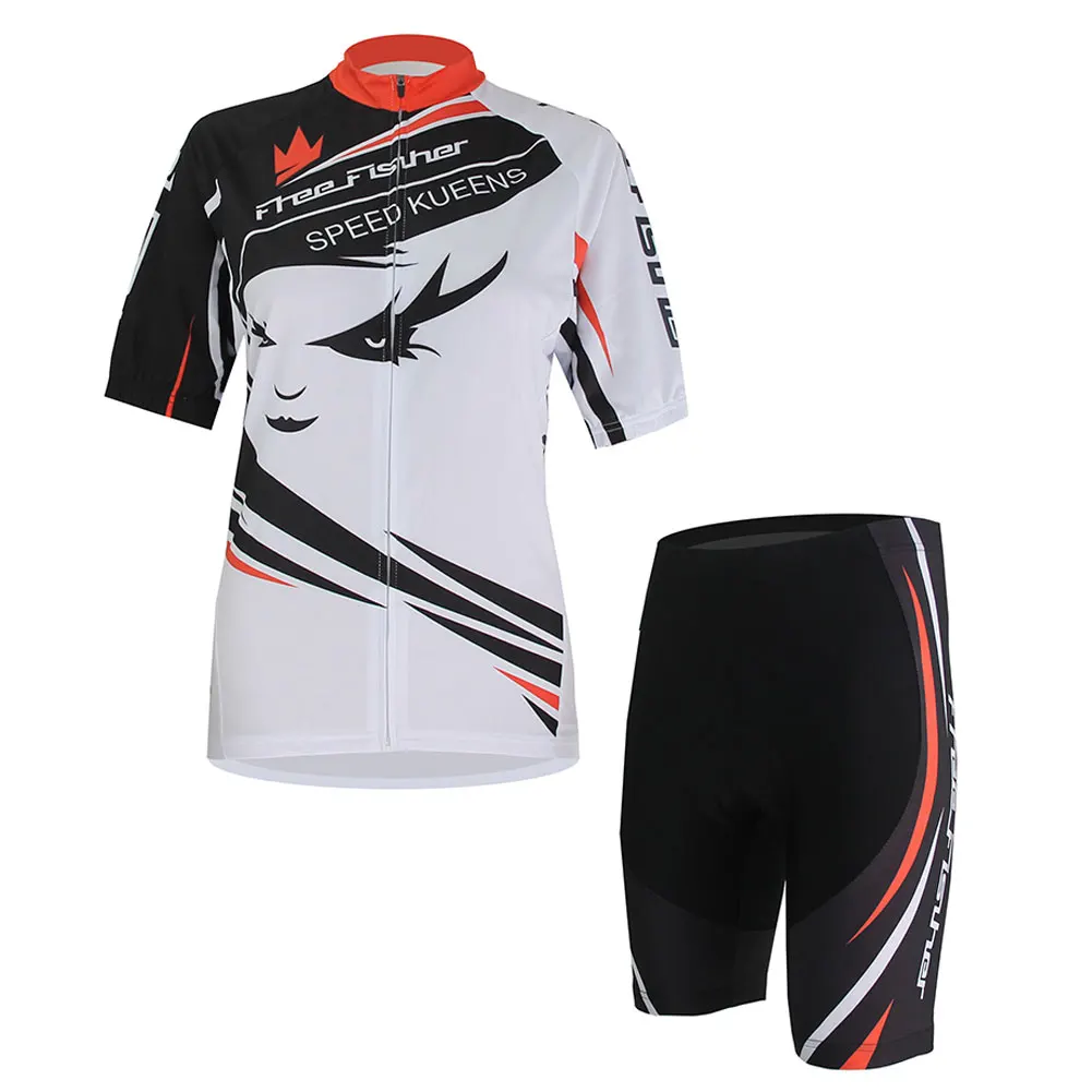 

Amur Leopard Women Cycling Jersey with Shorts set Bike Clothing Short Sleeve Summer Sports Wear