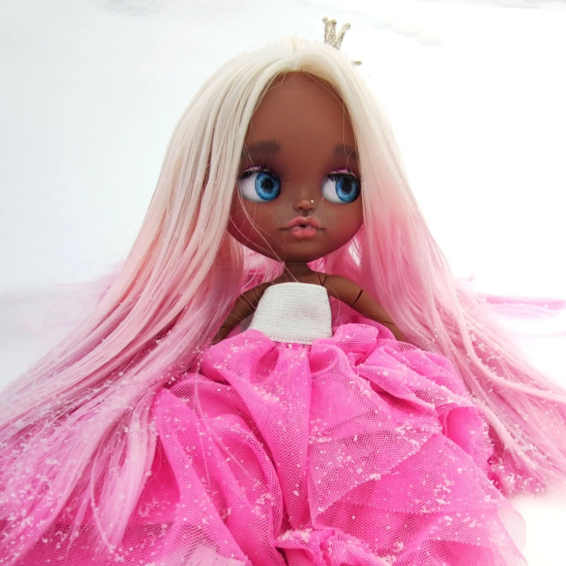 blyth кукла Блайз блейз с матовым лицом блайз негр кастом макияжем куклы купить бжд