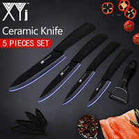 xyj ceramic knife kitchen knives set 3 4 5 6 zirconia knife peeler black white paring fruit vegetable cooking knives set