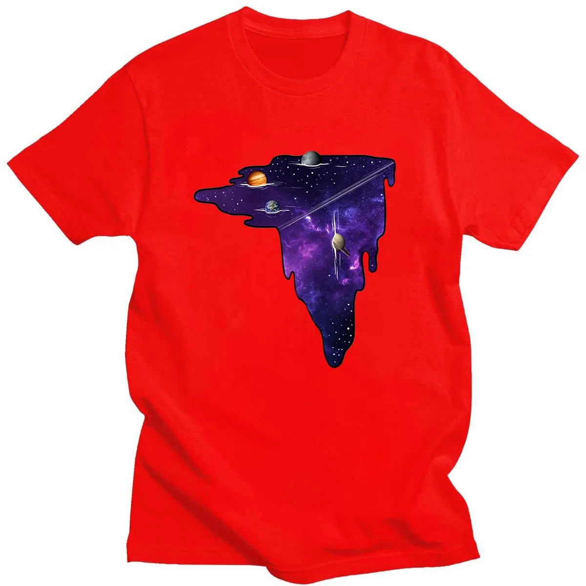 

Harajuku Galaxy Starry Sky Print T-Shirt Women's 2021 Cotton O-Neck Short Sleeve T-Shirt Daily Space Style Fashion Top 100%