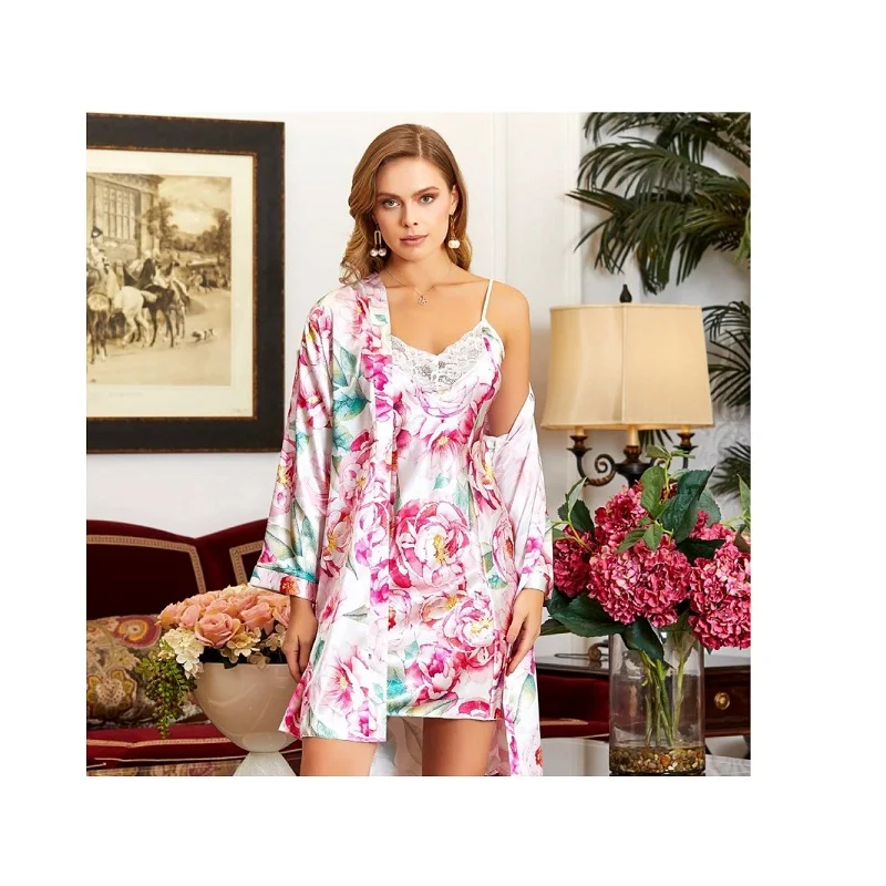 

JEREMI 3162 2 Pieces Silky Touch Sets, Women Bride Trousseau Dowry Soft Pyjamas Set Sexy Sleepwear Nightwear Sets Made In Turkey