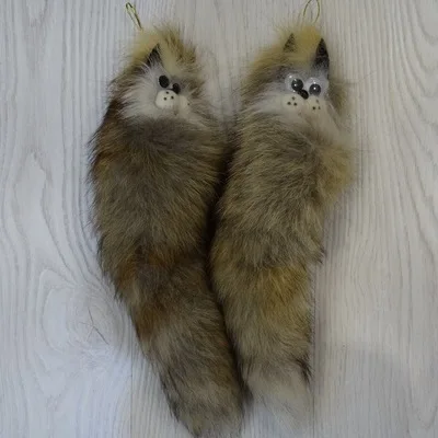 Сувенир &quotКотенок&quot из хвоста лисицы Аксессуары (шапки сумочки варежки
