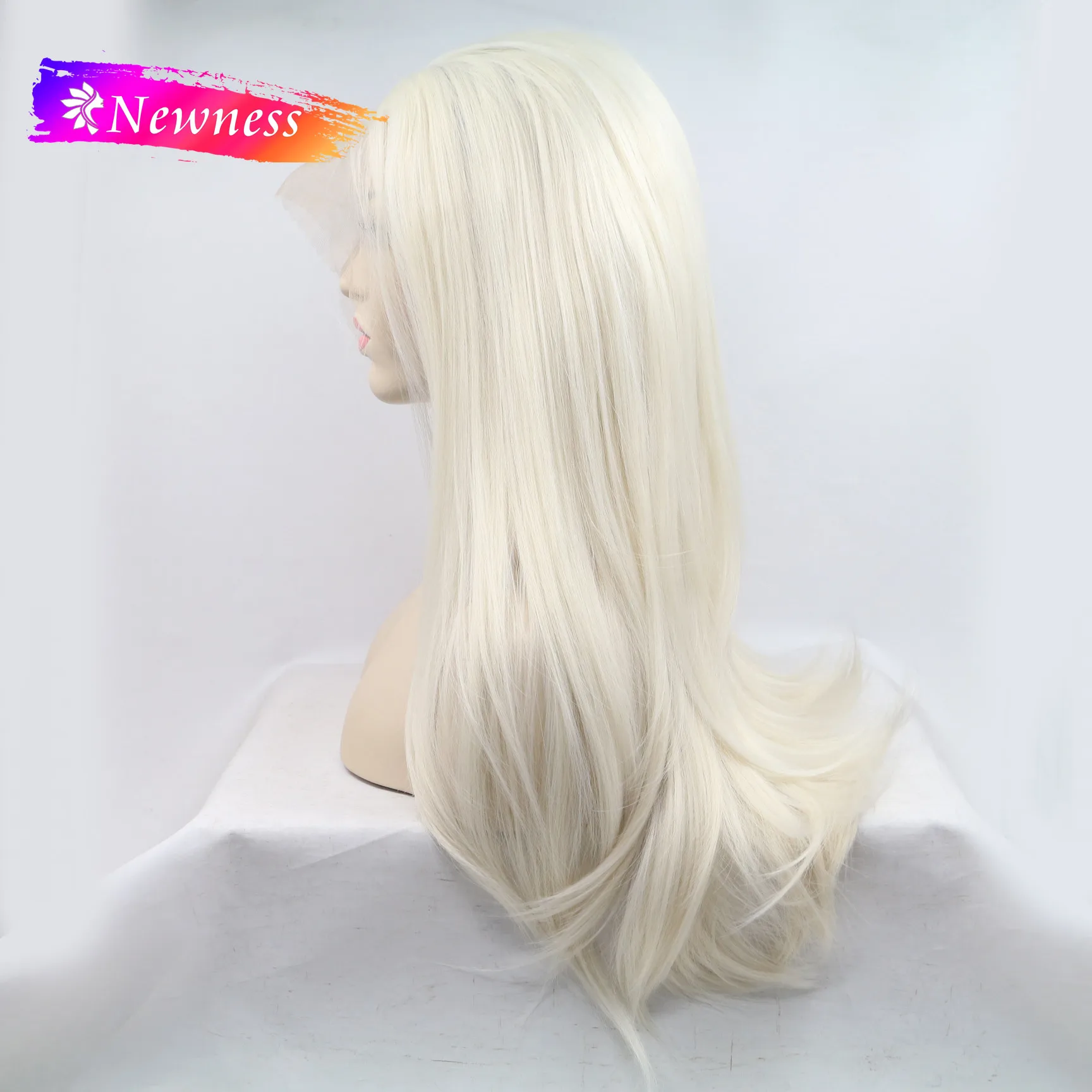 #60 платиновый блонд T Часть Кружевной парик синтетические кружевные передние