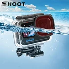 SHOOT для GoPro Hero 10 9 черный водонепроницаемый чехол 60 м Корпус для подводного дайвинга защитный чехол крепление для GoPro 9 аксессуар