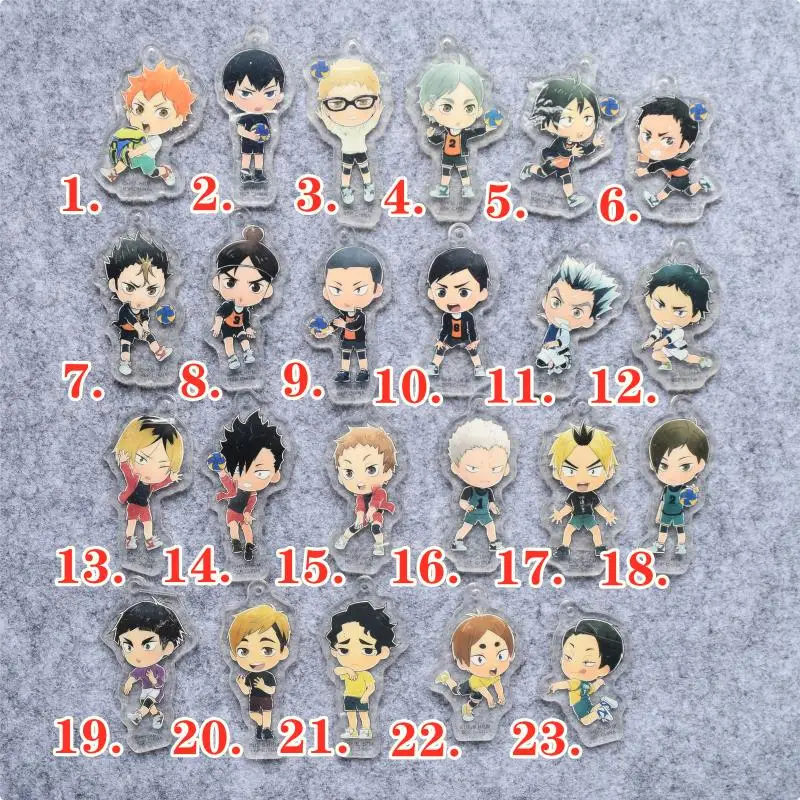 

Haikyuu аниме брелок Oikawa Tooru Kozume Kenma Kuroo Tendo Satori Koutarou Hinata акриловый ремешок/ремень
