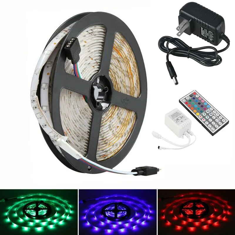 

LED Strip Light DC12V 5M 5050 RGB White SMD USB Flexible Lmpara De Barra Home Decoration Tape Lamp