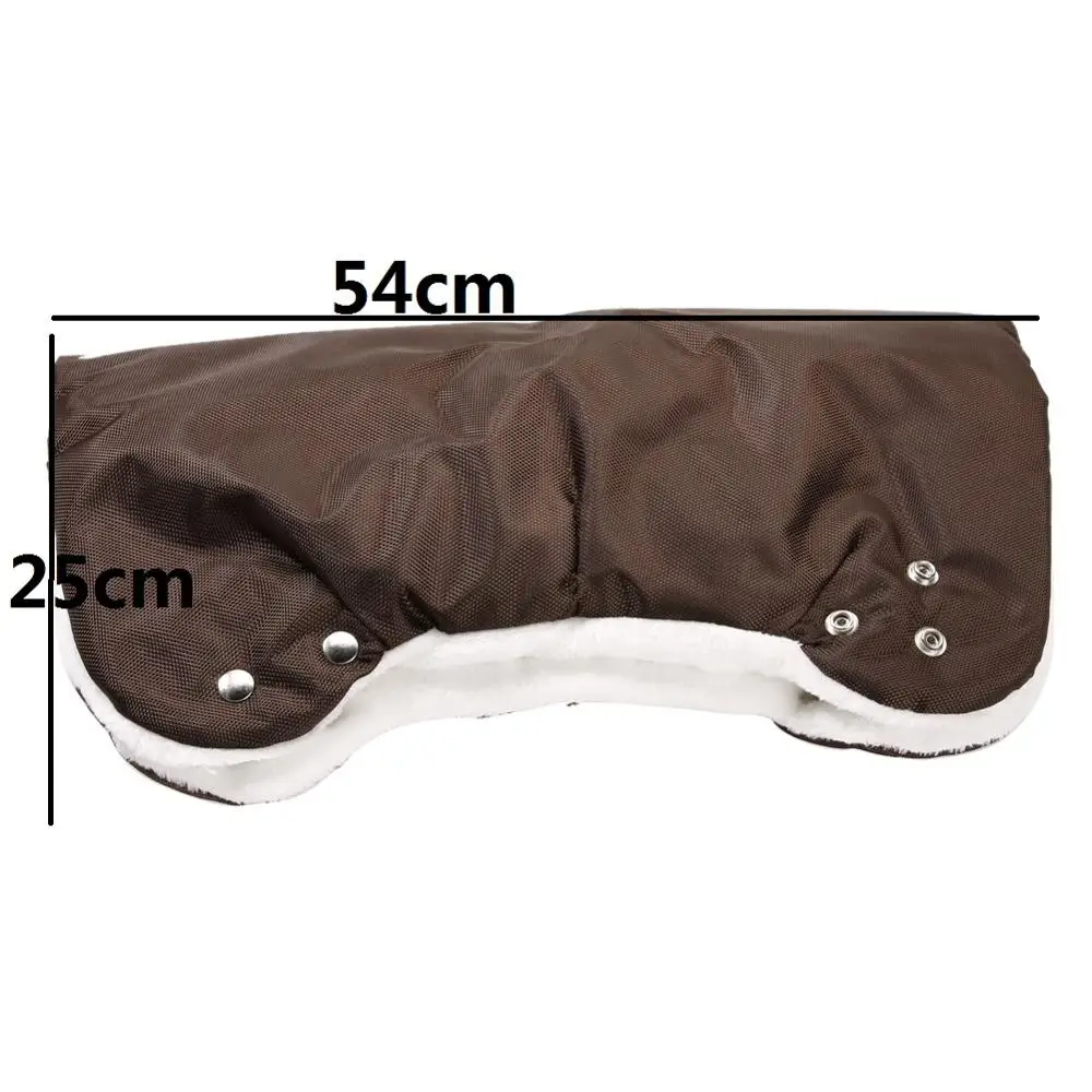 Brown Super thick Детские зимние теплые варежки на коляску, коляска, муфта для рук, водонепроницаемый аксессуар для коляски, рукавица, детская коляска, клатч, тележка, толстые флисовые перчатки - Цвет: Brown Super thick