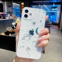 luxury electroplated space planet phone case for iphone 13 12 11 pro max xr xs max 7 8 plus shockproof back cover case fundas