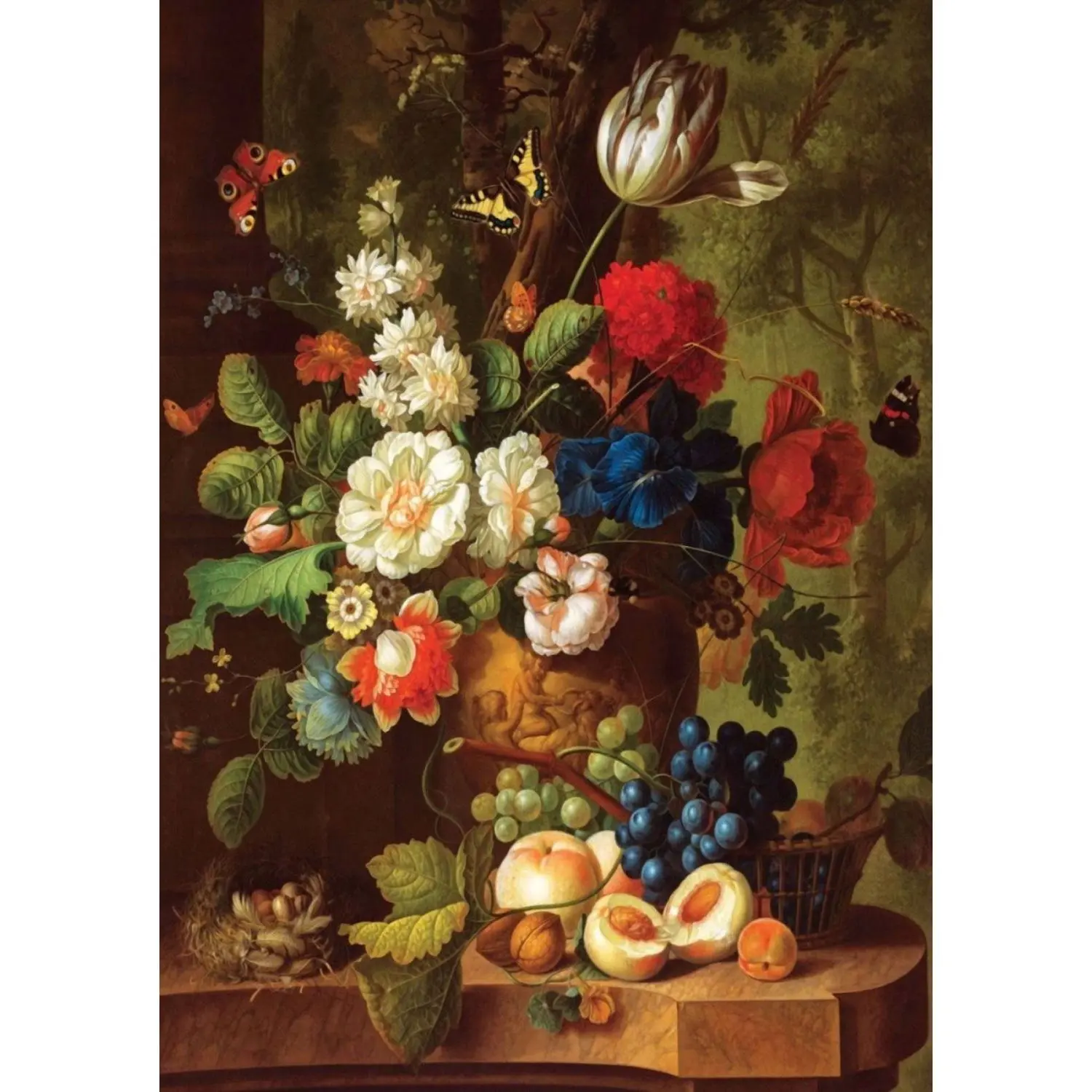 

Nova Puzzle 46008 - 2000 Piece Flowers and Fruits Still Life Jigsaw Puzzle - Jigsaw Puzzle-Blue Puzzle Carton-wonderful Flower